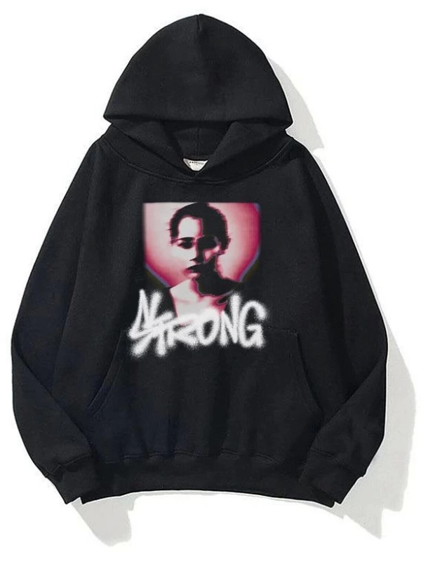 Unisex Strong Sweatshirt Hoodie Siyah