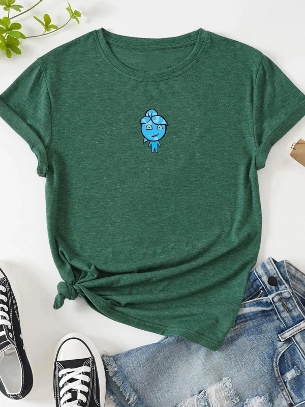 Unisex Su Avatar Baskılı T-shirt