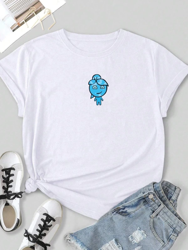 Unisex Su Avatar Baskılı T-shirt