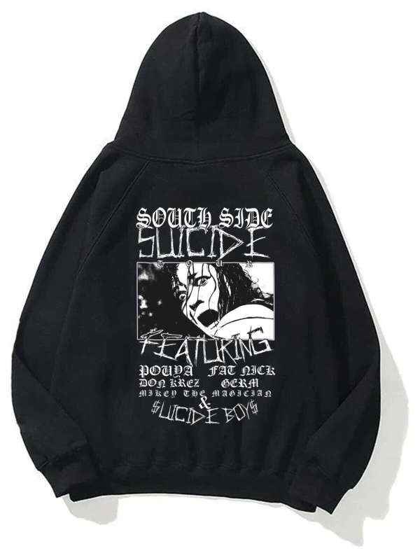 Unisex Suicideboys South Side Siyah Sweatshirt