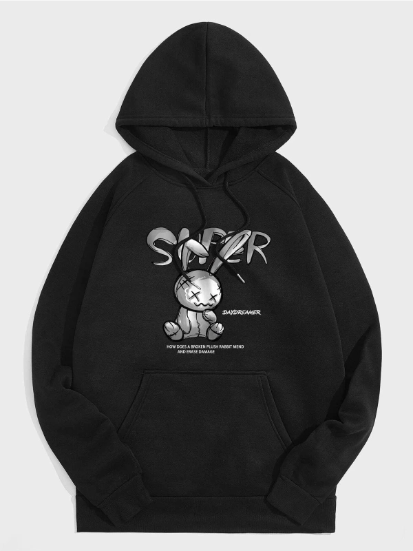 Unisex Super Baskılı Kapüşonlu Sweatshirt