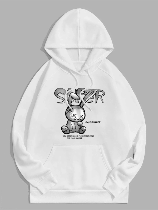Unisex Super Baskılı Kapüşonlu Sweatshirt