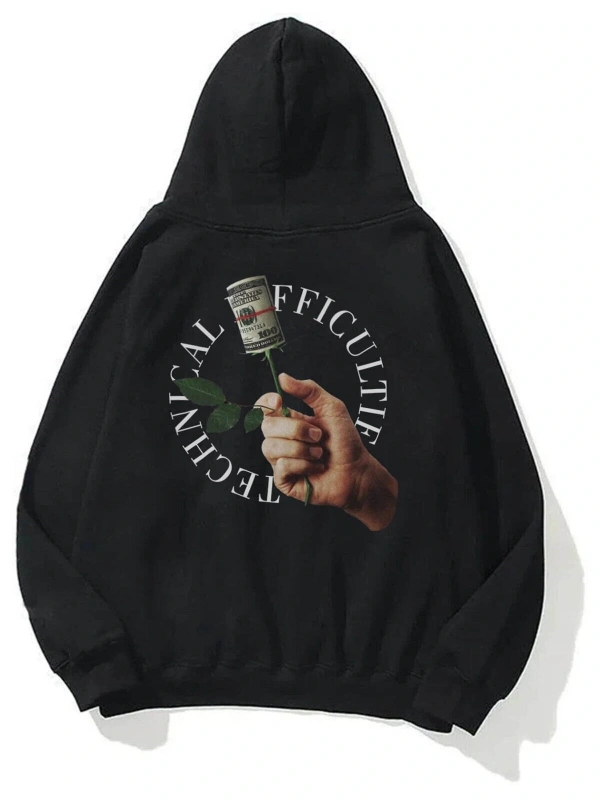 Unisex Technical Difficulties Siyah Sweatshirt