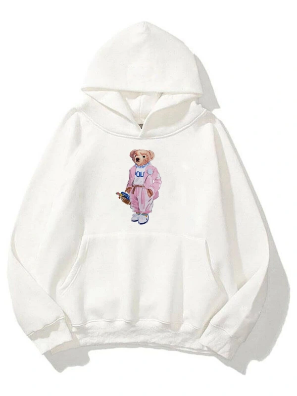 Unisex Teddy Beyaz Sweatshirt