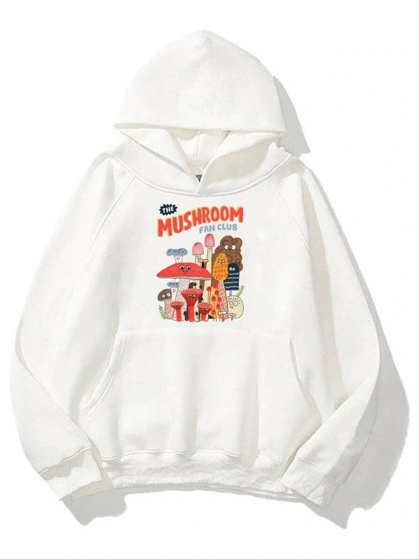 Unisex The Mushroom Fan Club Beyaz Sweatshirt