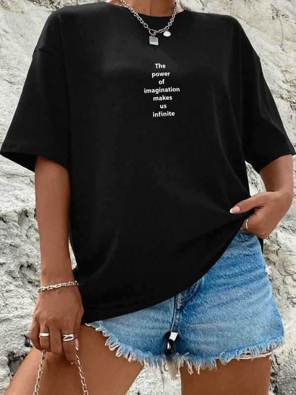 Unisex The Power Of Baskılı Tasarım Tshirt