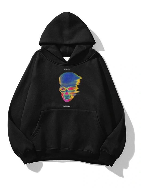 Unisex Thermal Skull Sweatshirt Hoodie
