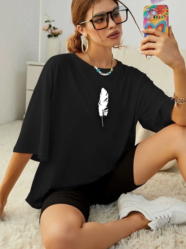 Unisex Tüy Baskılı T-shirt