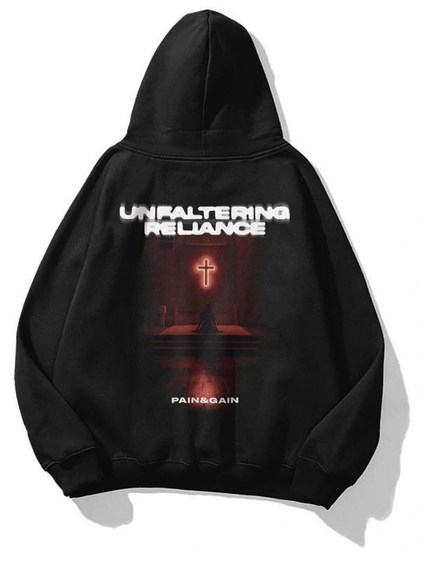 Unisex Unfaltering Sweatshirt Hoodie Siyah