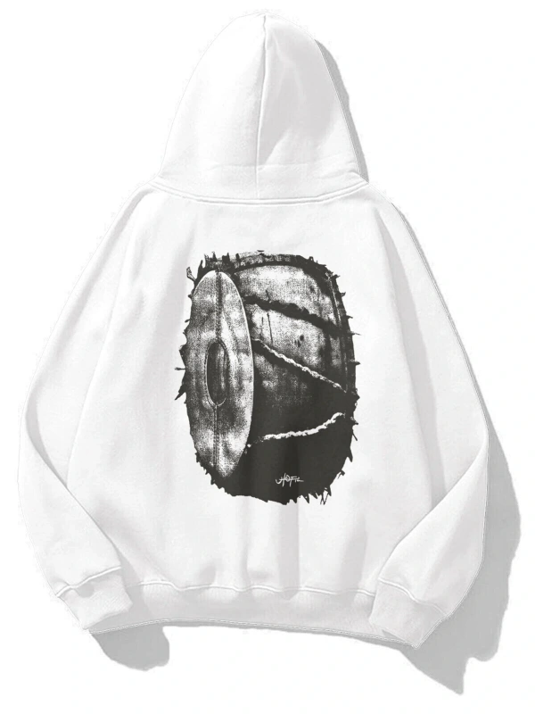 Unisex Utopia Wheel Travis Scott Sweatshirt Hoodie Beyaz