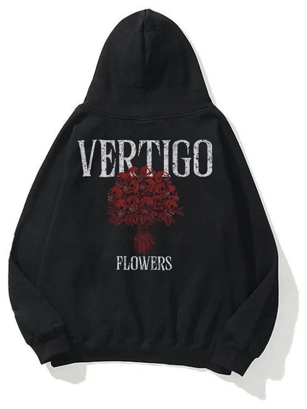 Unisex Vergito Flower Sweatshirt Siyah