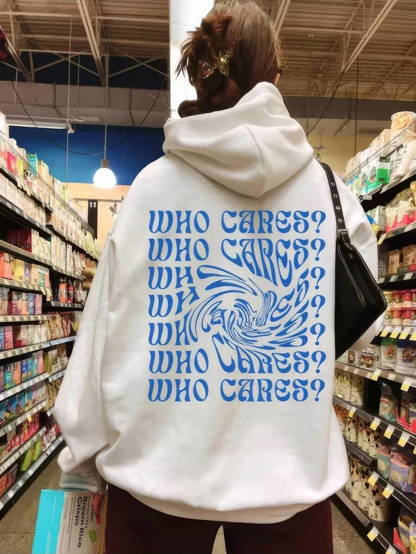 Unisex Who Cares? Sweatshirt Beyaz