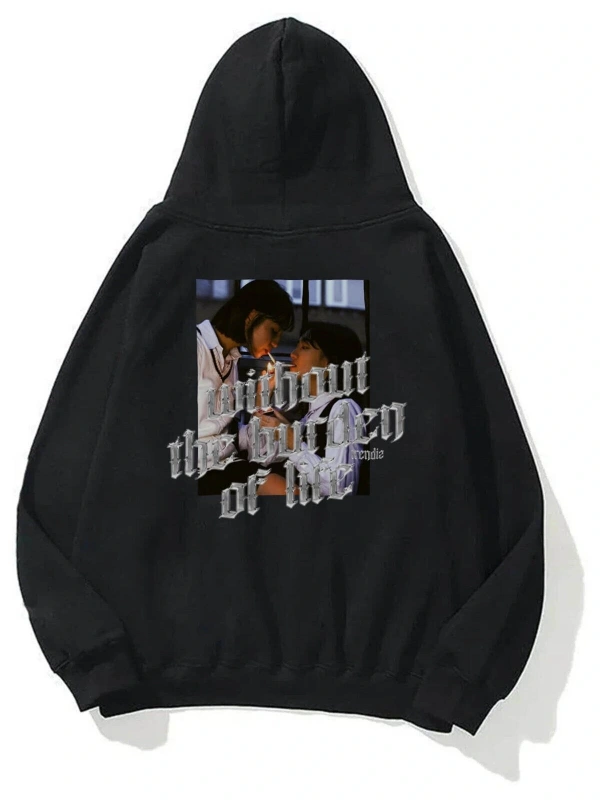 Unisex Without The Burden Sweatshirt Hoodie Siyah