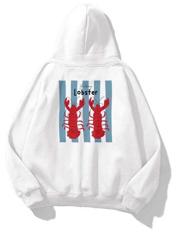 Unisex You are My Lobster Sweatshirt Beyaz