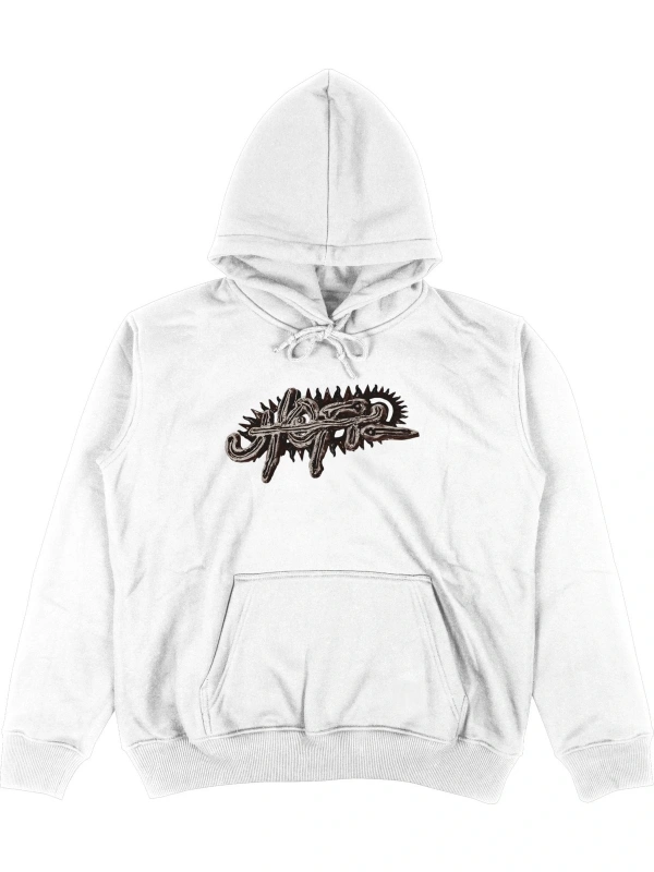 Utopia Travis Scott Oversize Unisex Kapüşonlu Sweatshirt Hoodie Beyaz