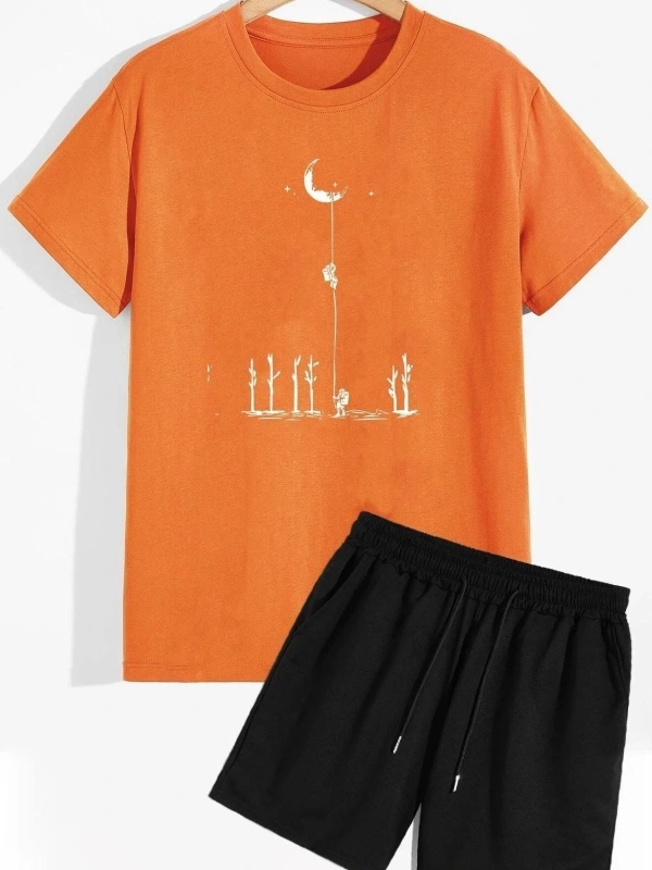 Uzay Temalı Şort T-shirt Eşofman Takımı YILDIZADOGRU