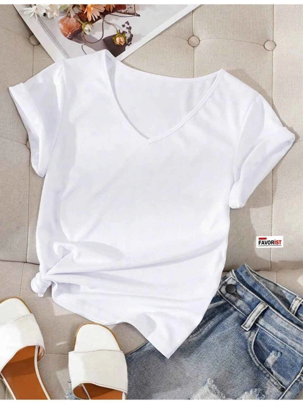 V Yaka (düz Desensiz) Basic Giy Çık Pamuklu