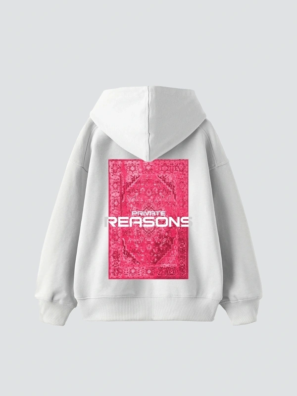 Vırtual Tracks Baskılı Oversize Unisex Premium Beyaz