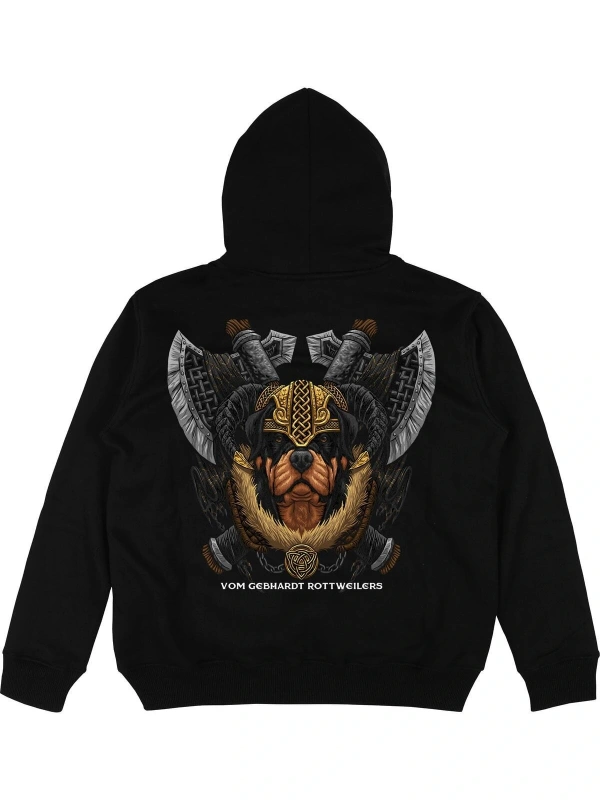Warrior Siyah Oversize Unisex Kapüşonlu Sweatshirt Hoodie