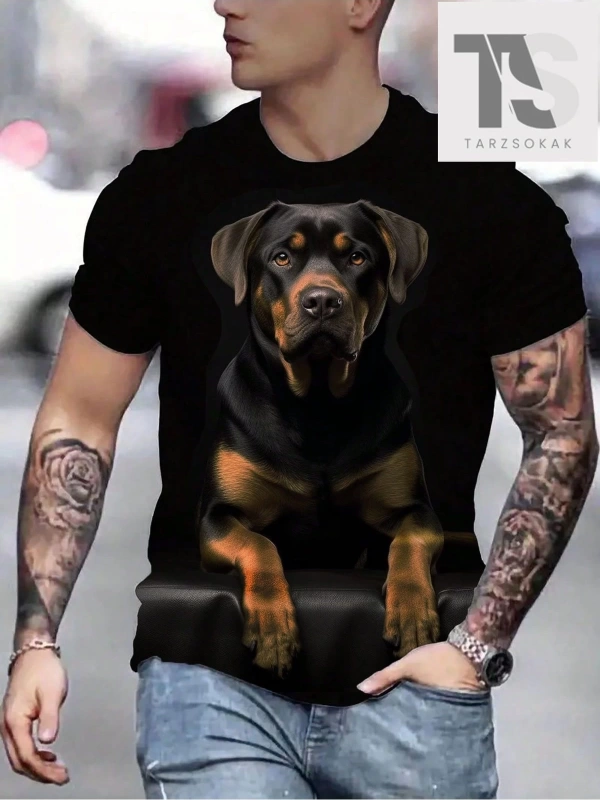 Wartco Erkek Flame City Logo Baskılı T-Shirt