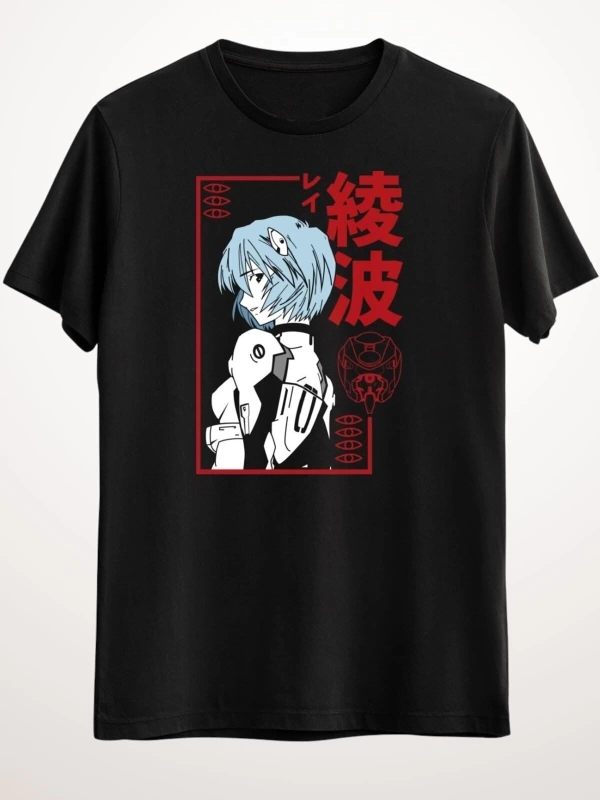 Wed Hunors Sportswear & Company Anime Erkek Siyah Rei Ayanami Evangelion - Ds1310