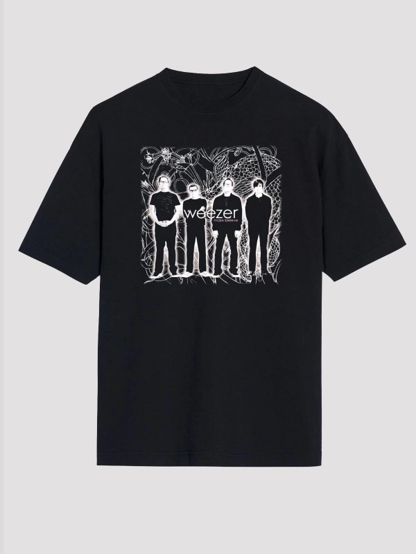 Weezer Siyah Unisex Oversize Tişört T-shirt