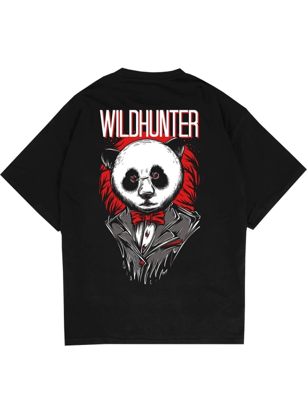 Wild Hunter Siyah Oversize Unisex T-shirt