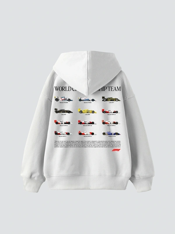 World Championship Team Baskılı Oversize Unisex Beyaz