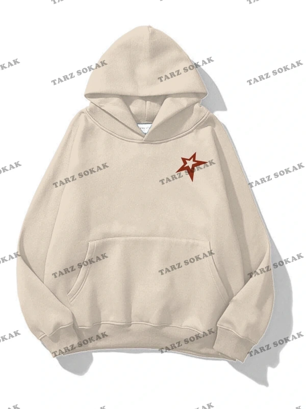 Y2K Unisex Ethereal Star Sweatshirt KOD 1565 Gri