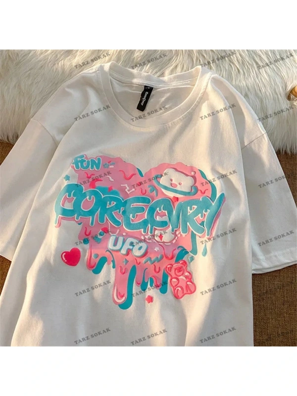 Y2K Unisex Harajuka Anime Retro Kawai Kuromi T-shirt Kod  Rertr Tarzsokak 6650