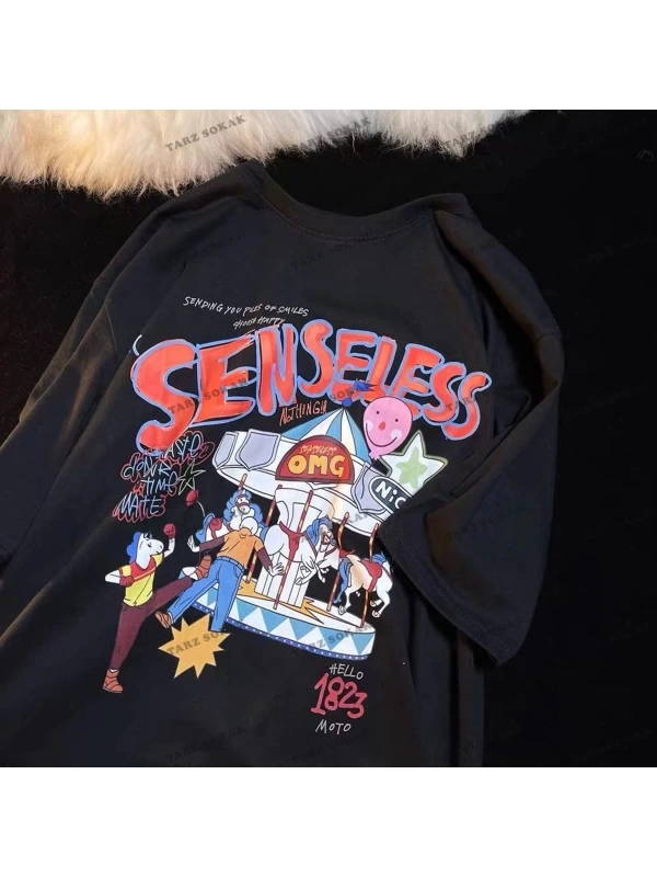 Y2K Unisex Harajuka Anime Retro Kawai Kuromi T-shirt Kod  Rertr Tarzsokak 6699
