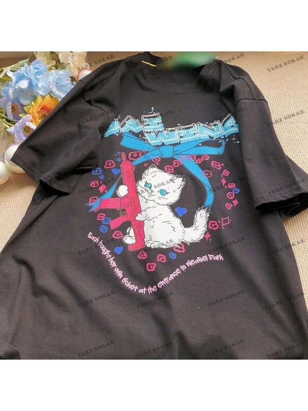 Y2K Unisex Harajuka Anime Retro Kawai Kuromi T-shirt Kod  Rertr Tarzsokak 6724