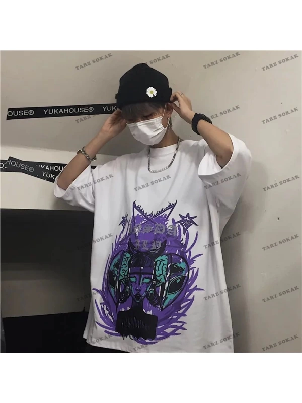 Y2K Unisex Harajuka Anime Retro Kawai Kuromi T-shirt Kod  Rertr Tarzsokak 6731