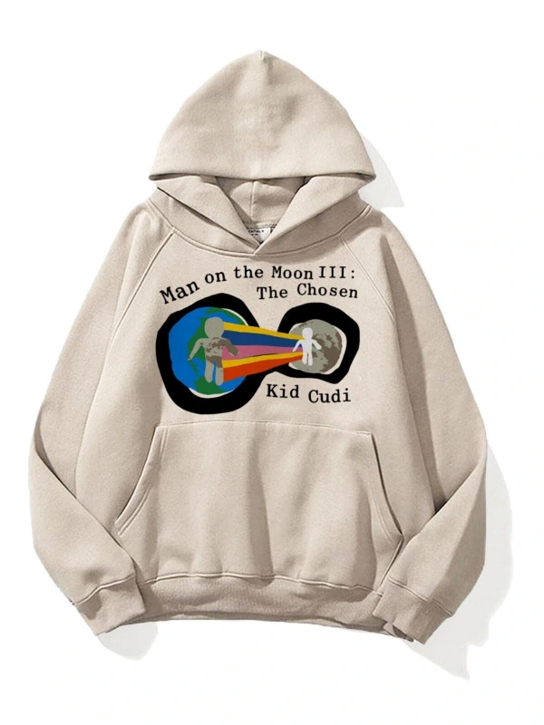 Y2K Unisex Man On The Moon Sweatshirt Hoodie KOD 1949