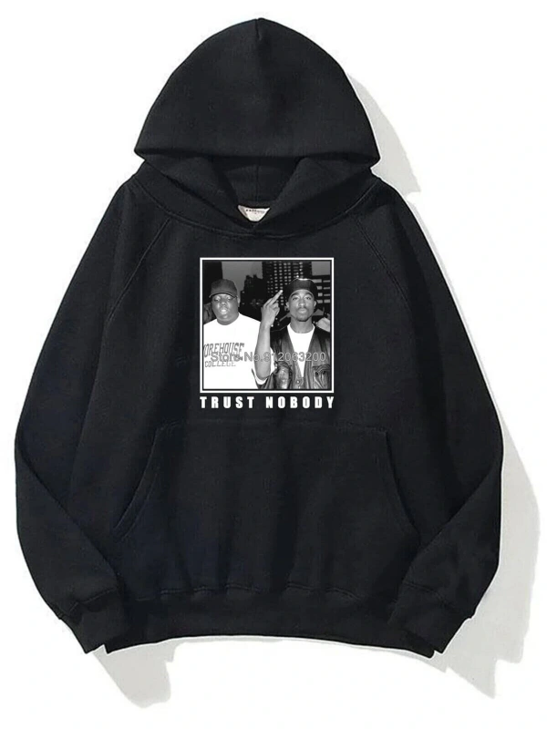 Y2K Unisex Trust Nobody Siyah Sweatshirt KOD 1982