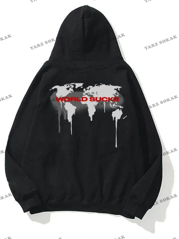 Y2K Unisex World Sucks Sweatshirt KOD 1801