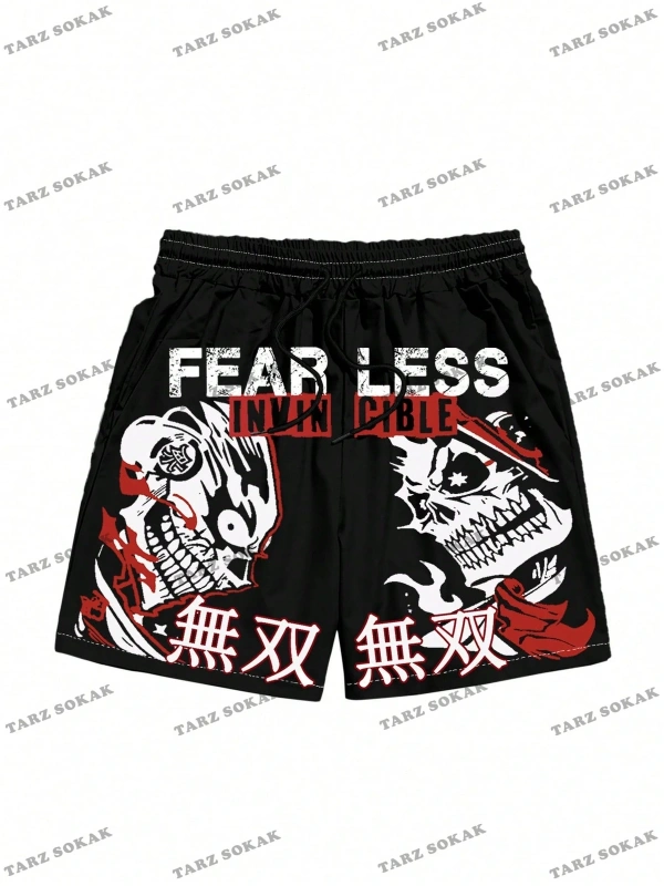 Y2K Unisex Yaz Şort Bermuda Harajuka Anime Retro KOD-11431