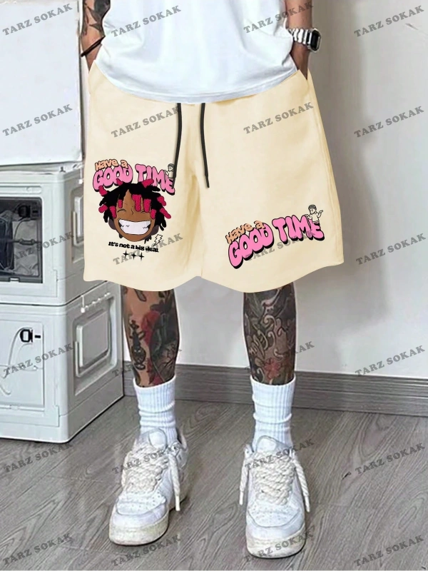 Y2K Unisex Yaz Şort Bermuda Harajuka Anime Retro KOD-11490