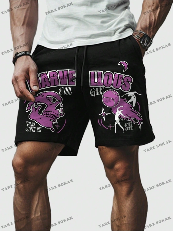 Y2K Unisex Yaz Şort Bermuda Harajuka Anime Retro KOD-11548
