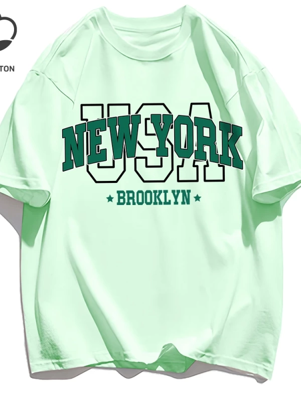 Y2k Vintage Tişört Tee Abd New York Brookl Yn Baskı