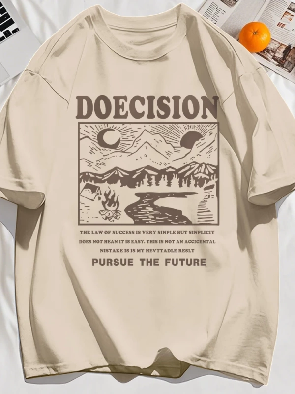Y2k Vintage Tişört Tee Doecision Pursue Gelecek Baskı