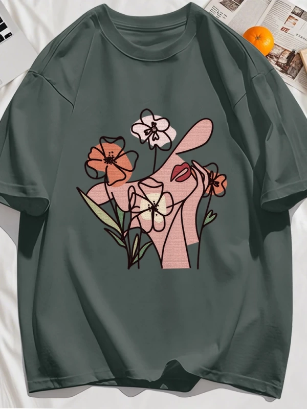 Y2k Vintage Tişört Tee Doğal Manzaranın Keyfini Çıkarılan İnsanlar Baskı