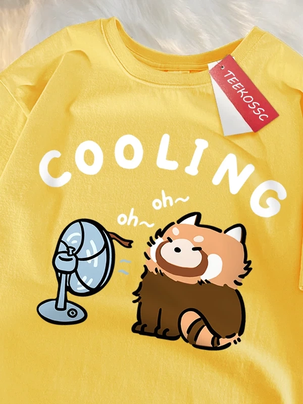 Y2k Vintage Tişört Tee Eğlenceli rakun üfleme bir Fan