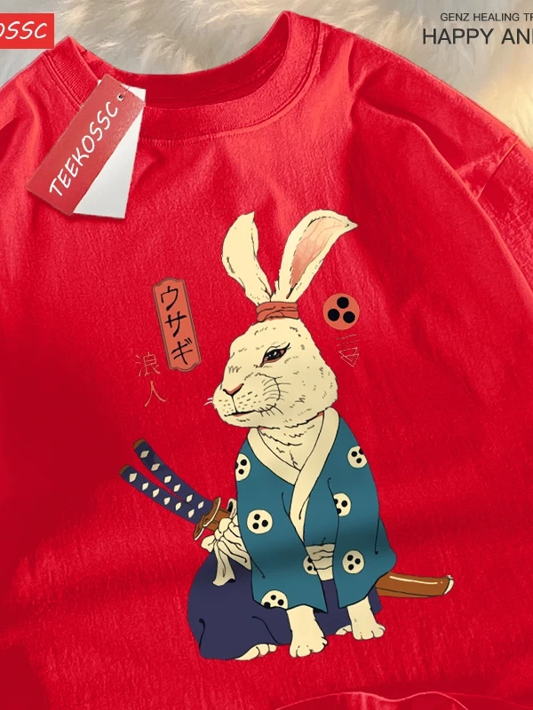 Y2k Vintage Tişört Tee Japon Harajuku gezgin kahramanlar Rabbitt