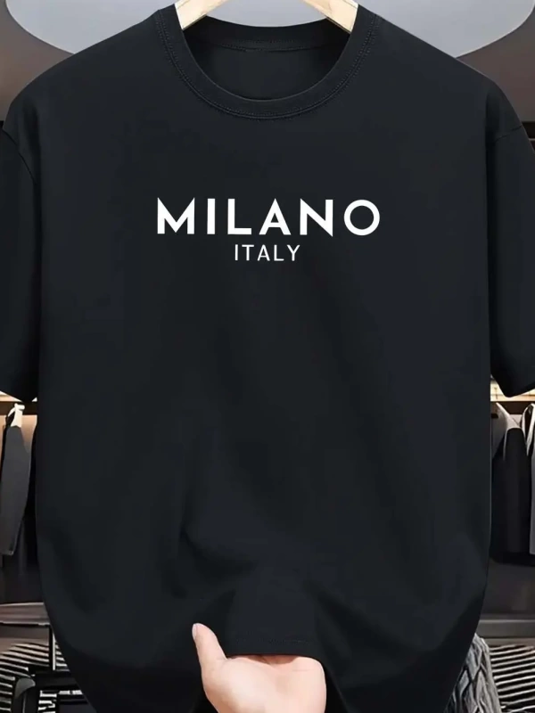 Y2k Vintage Tişört Tee  MILANO İTALYA Mektup
