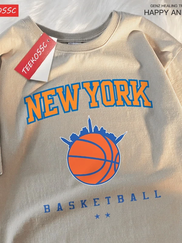 Y2k Vintage Tişört Tee New York basketbol ligi adam