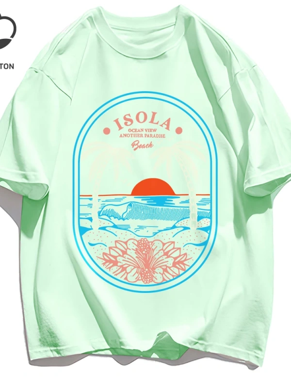 Y2k Vintage Tişört Tee Okyanus Vibw Başka Bir Paradibe