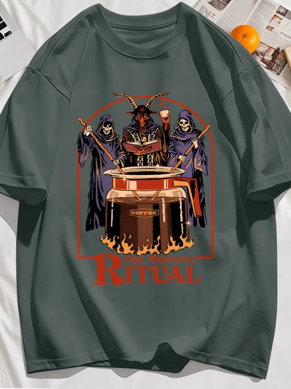 Y2k Vintage Tişört Tee Sabah Ritüeli Baskı