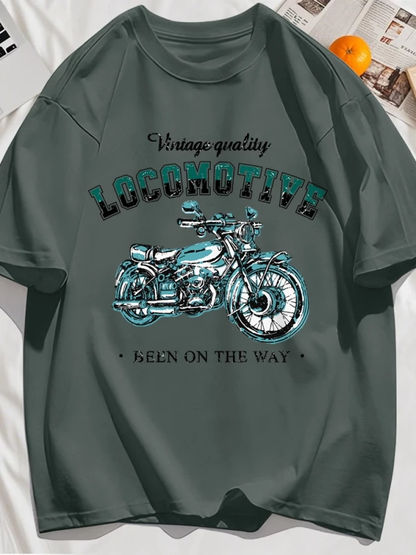 Y2k Vintage Tişört Tee Vintage Kaliteli Lokomotif Baskılı