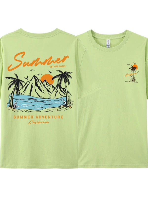 Y2k Vintage Tişört Tee Yaz tekrar Set macera California